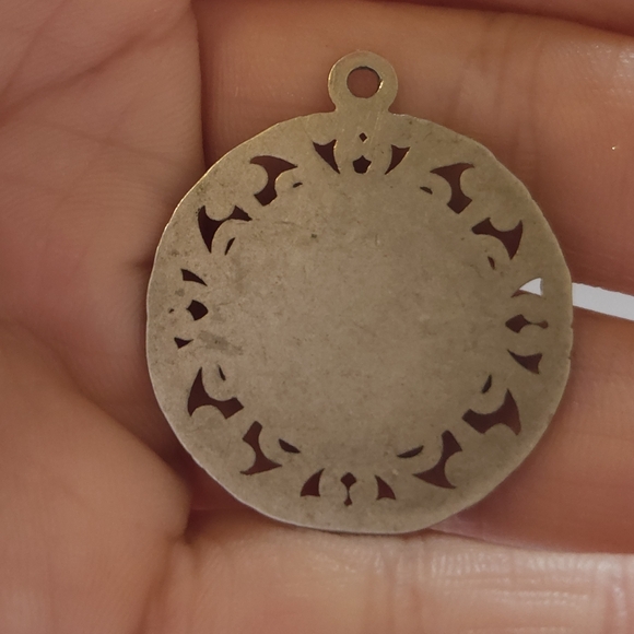 Vintage St Anthony Silver Toned Medallion Pendant or Charm - Picture 8 of 10